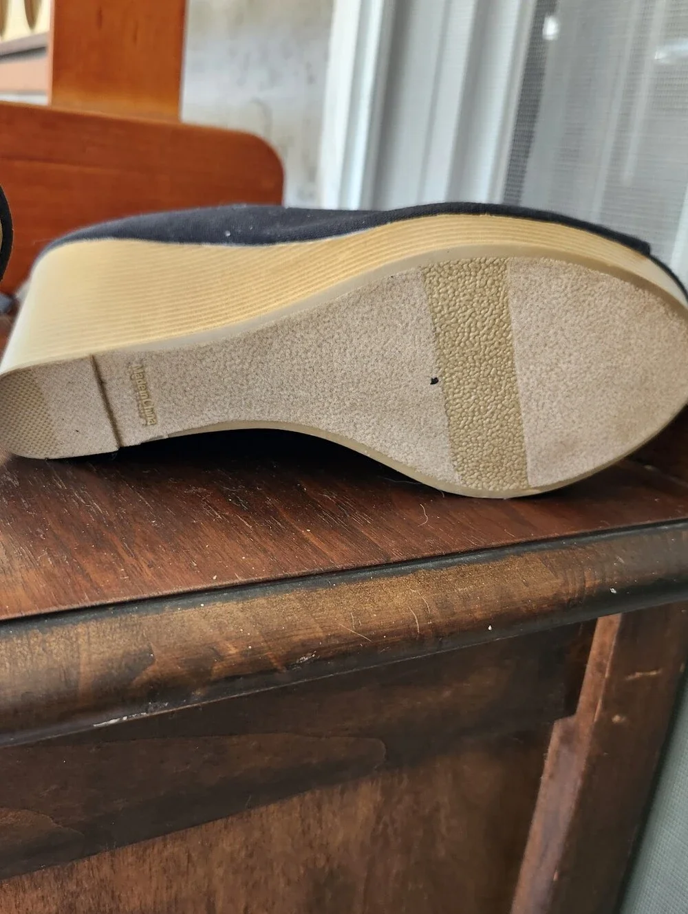 Report Peep toe Ankle Strap Wedge